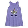thumbnail image 1 of Instant Message - Pastel Easter Unicorn - Toddler and Youth Girls A-line Dress, 1 of 5