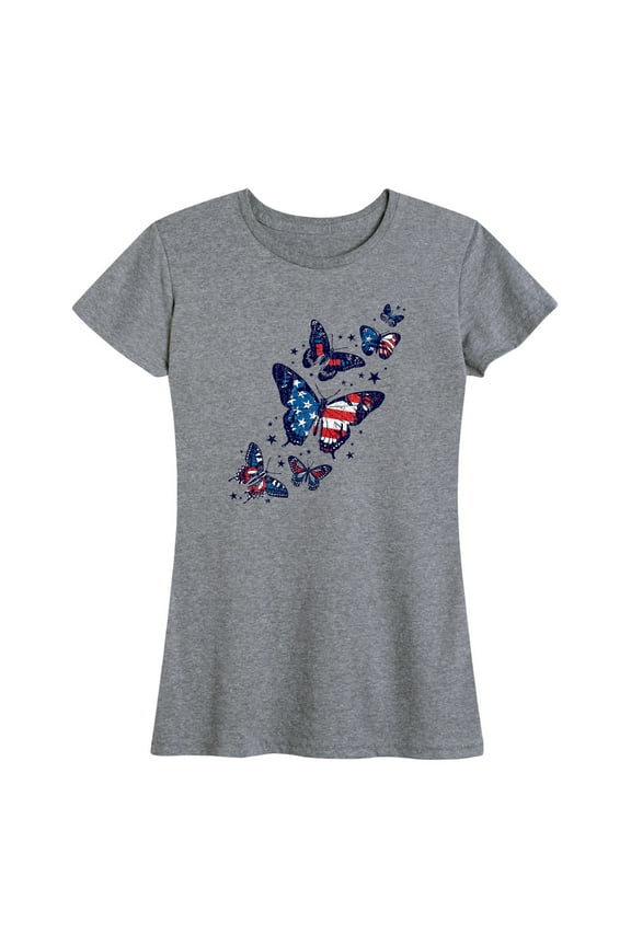 - Patriotic Butterflies Memorial Day - Women's Short Sleeve Graphic T-Shirt