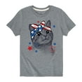 thumbnail image 1 of Instant Message - Patriotic Cat - Toddler Short Sleeve Tee, 1 of 4