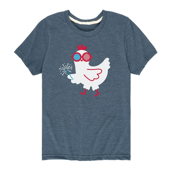 Instant Message - Patriotic Chicken - Toddler And Youth Short Sleeve T-Shirt
