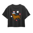 thumbnail image 1 of Instant Message - Patriotic Dachshund - Youth Girls Boxy T-Shirt, 1 of 5