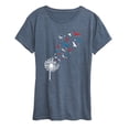 thumbnail image 1 of Instant Message - Patriotic Dandelion Birds - Women's Short Sleeve Graphic T-Shirt, 1 of 5