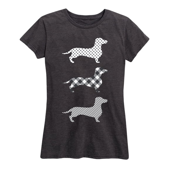 Instant Message - Patterned Dachshunds - Women's Short Sleeve Graphic T-shirt