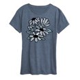 thumbnail image 1 of Instant Message - Patterned Flowers - Women's Short Sleeve Graphic T-Shirt, 1 of 6