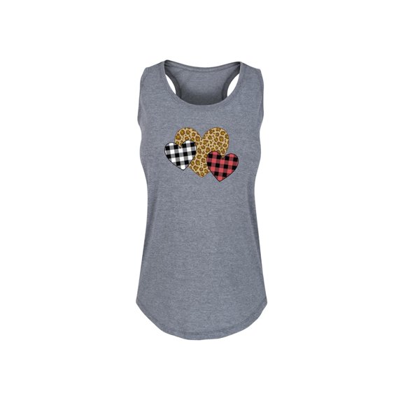 Instant Message - Patterned Hearts - Women's Racerback Tank
