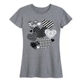 thumbnail image 1 of Instant Message - Patterned Hearts Short Sleeve Graphic T-Shirt, 1 of 5