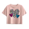 thumbnail image 1 of Instant Message - Patterned Hearts Short Sleeve Boxy Graphic T-Shirt, 1 of 5
