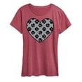 thumbnail image 1 of Instant Message - Paw Fill Heart - Women's Short Sleeve Graphic T-Shirt, 1 of 6