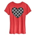 thumbnail image 1 of Instant Message - Paw Fill Heart - Women's Short Sleeve Graphic T-Shirt, 1 of 6
