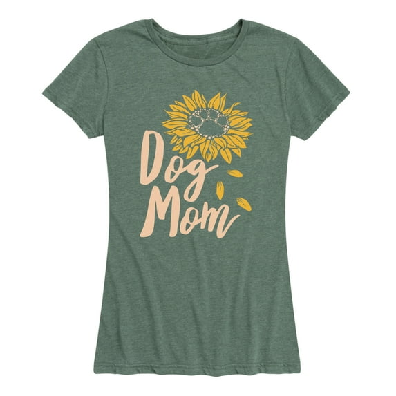 Instant Message - Paw Flower Dog Mom - Women's Short Sleeve Graphic T-shirt