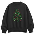 thumbnail image 1 of Instant Message - Paw Print Christmas Tree Oversized Fleece Crew Sweatshirt, 1 of 4