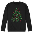 thumbnail image 1 of Instant Message - Paw Print Christmas Tree - Men's Long Sleeve Crew Fleece Sweatshirt, 1 of 4
