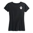 thumbnail image 1 of Instant Message - Paw Print With Heart - Women's Short Sleeve Graphic T-Shirt, 1 of 5