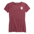 thumbnail image 1 of Instant Message - Paw Print With Heart - Women's Short Sleeve Graphic T-Shirt, 1 of 5