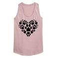 thumbnail image 1 of Instant Message - Pawprint Heart Graphic Racerback Tank, 1 of 5