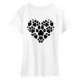 thumbnail image 1 of Instant Message - Pawprint Heart Short Sleeve Graphic T-Shirt, 1 of 5