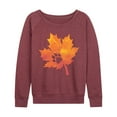 thumbnail image 1 of Instant Message - Pawprint Leaf - Women's French Terry Long Sleeve Shirt, 1 of 5