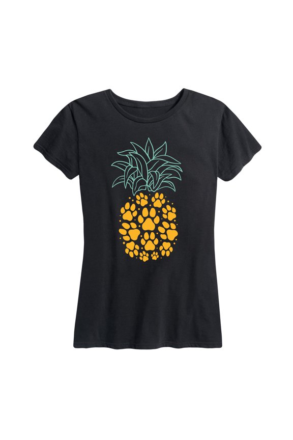 - Pawprint Pineapple - Women's Short Sleeve Graphic T-shirt