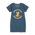 thumbnail image 1 of Instant Message - Pawsitive Cattitude - Toddler And Youth Girls Fleece Dress, 1 of 6