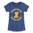 thumbnail image 1 of Instant Message - Pawsitive Cattitude - Toddler And Youth Girls Short Sleeve Graphic T-Shirt, 1 of 6