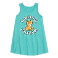 thumbnail image 1 of Instant Message - Pawsitive Cattitude - Toddler and Youth Girls A-line Dress, 1 of 5