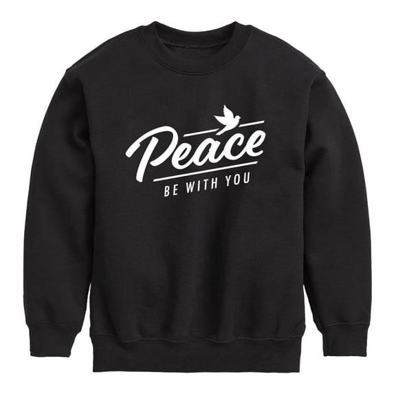 Instant Message - Peace Be With You - Toddler & Youth Crewneck Fleece Sweatshirt