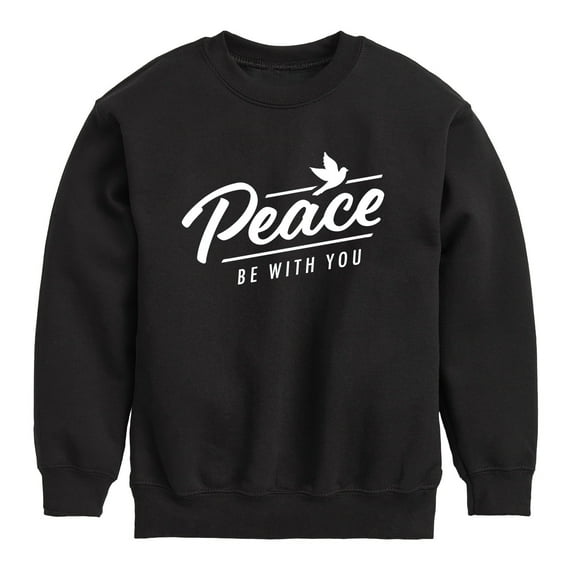 Instant Message - Peace Be With You - Toddler & Youth Crewneck Fleece Sweatshirt