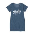 thumbnail image 1 of Instant Message - Peace Be With You - Toddler & Youth Girls Fleece Dress, 1 of 6