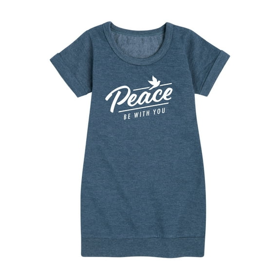 Instant Message - Peace Be With You - Toddler & Youth Girls Fleece Dress