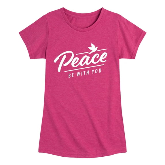 Instant Message - Peace Be With You - Toddler & Youth Girls Short Sleeve Graphic T-Shirt