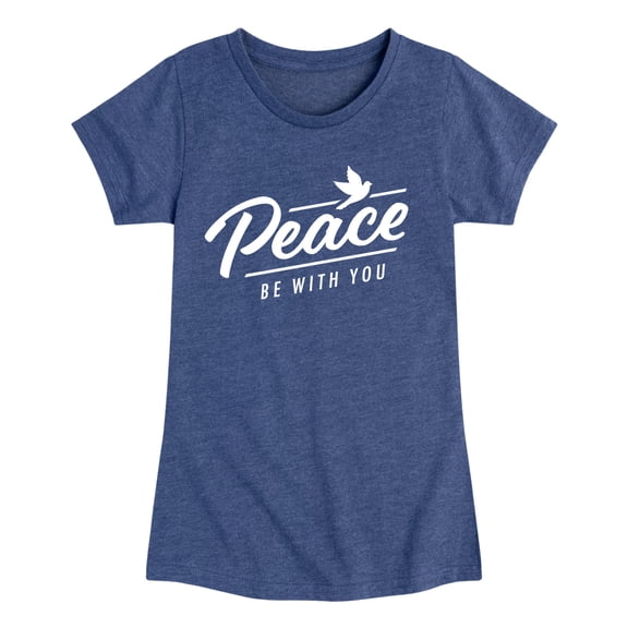 Instant Message - Peace Be With You - Toddler & Youth Girls Short Sleeve Graphic T-Shirt