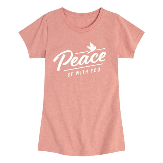 Instant Message - Peace Be With You - Toddler & Youth Girls Short Sleeve Graphic T-Shirt