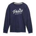 thumbnail image 1 of Instant Message - Peace Be With You - Toddler & Youth Long Sleeve Graphic T-Shirt, 1 of 6