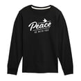 thumbnail image 1 of Instant Message - Peace Be With You - Toddler & Youth Long Sleeve Graphic T-Shirt, 1 of 6