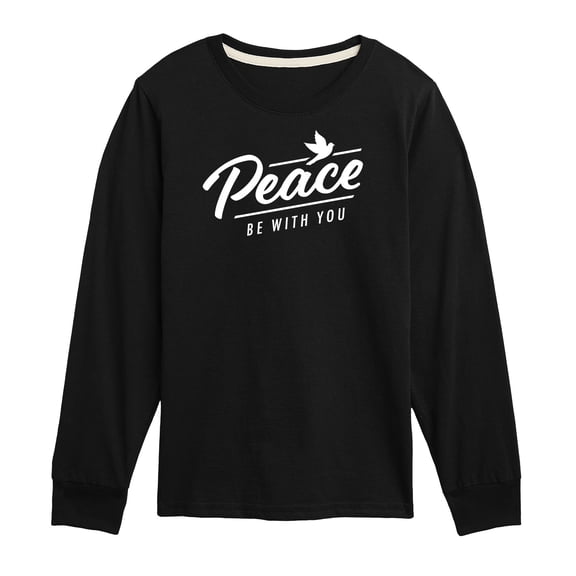Instant Message - Peace Be With You - Toddler & Youth Long Sleeve Graphic T-Shirt