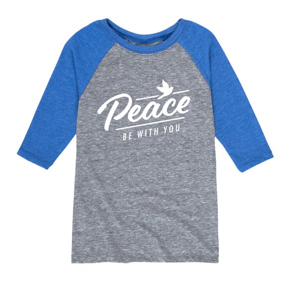 Instant Message - Peace Be With You - Toddler & Youth Raglan Graphic T-Shirt