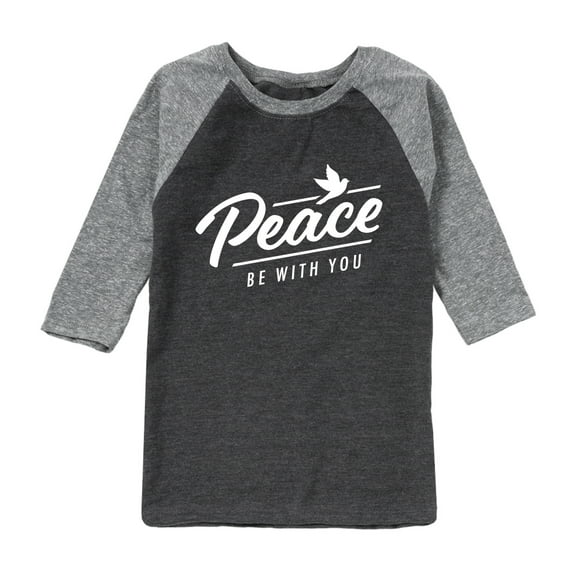 Instant Message - Peace Be With You - Toddler & Youth Raglan Graphic T-Shirt