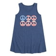 thumbnail image 1 of Instant Message - Peace Flag - Toddler & Youth Girls A-line Dress, 1 of 6