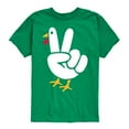 thumbnail image 1 of Instant Message - Peace Hand Chicken - Toddler And Youth Short Sleeve Graphic T-Shirt, 1 of 6