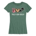 thumbnail image 1 of Instant Message - Peace Love Beach - Women's Short Sleeve Graphic T-Shirt, 1 of 5