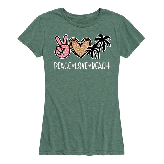 Instant Message - Peace Love Beach - Women's Short Sleeve Graphic T-Shirt