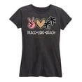thumbnail image 1 of Instant Message - Peace Love Beach - Women's Short Sleeve Graphic T-Shirt, 1 of 5