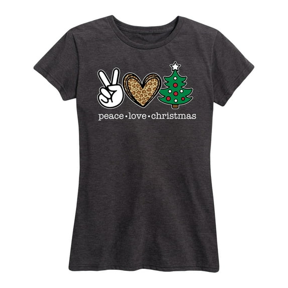 Instant Message - Peace Love Christmas - Women's Short Sleeve Graphic T-Shirt