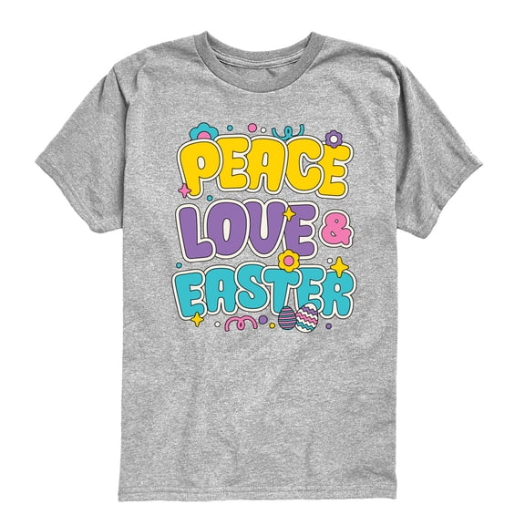 Instant Message - Peace Love Easter - Youth Boys Short Sleeve Graphic T-Shirt