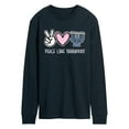 thumbnail image 1 of Instant Message - Peace Love Hanukkah - Men's Long Sleeve Graphic T-shirt, 1 of 5