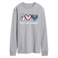 thumbnail image 1 of Instant Message - Peace Love Hanukkah - Men's Long Sleeve Graphic T-shirt, 1 of 5