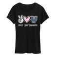 thumbnail image 1 of Instant Message - Peace Love Hanukkah - Women's Short Sleeve Graphic T-shirt, 1 of 5