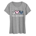 thumbnail image 1 of Instant Message - Peace Love Hanukkah - Women's Short Sleeve Graphic T-shirt, 1 of 5