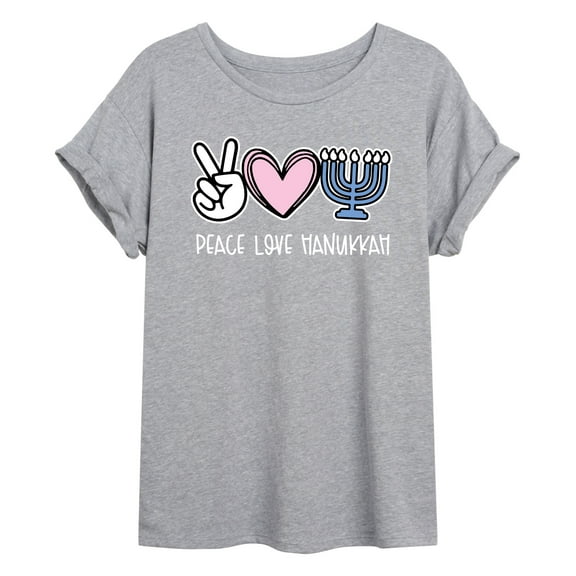 Instant Message - Peace Love Hanukkah - Womens Graphic T-shirt