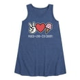 thumbnail image 1 of Instant Message - Peace Love Ice Cream - Toddler & Youth Girls A-line Dress, 1 of 6